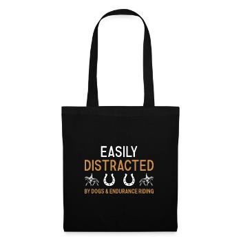 Cavalier Chiens facilement distraits et équitation d’endurance - Sac en tissu - noir - Devant