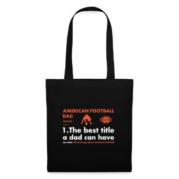 Sport Dad Définition Football américain - Sac en tissu - noir - Devant