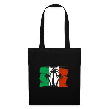Drapeau de l’Italie Drapeau italien Vintage Look vieilli - Sac en tissu - noir - Devant