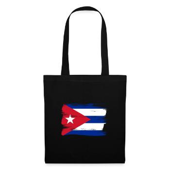 Kuba Flagge Karibik Urlaub Cuba Reise Havanna - Stoffbeutel - Schwarz - Vorne