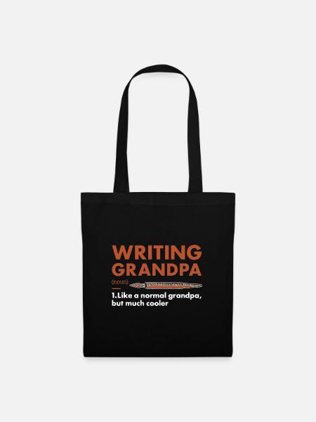 Writer Grandpa Definition Writing - Stoffbeutel - Schwarz