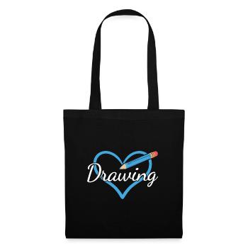 Drawer Heart Drawing - Tote Bag - black - Front