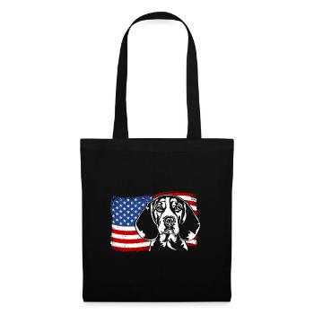 Beagle America Flag Dogs Dog Wilsigns - Tote Bag - black - Front