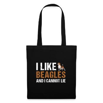 J’aime Beagle et je ne peux pas mentir - Sac en tissu - noir - Devant