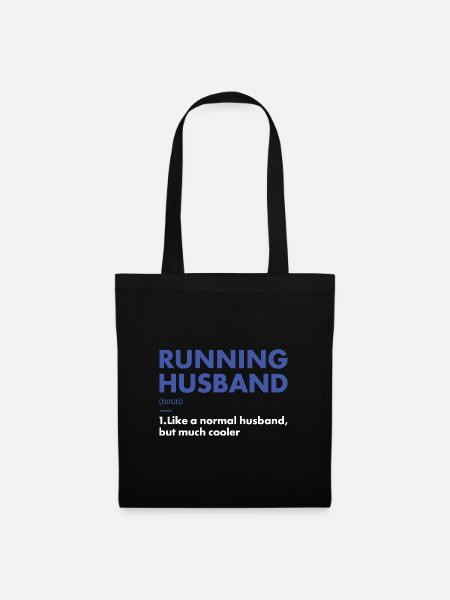 Sport Husband Running - Stoffbeutel - Schwarz