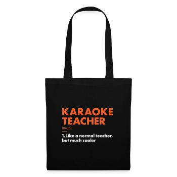 Singer Teacher Definition Karaoke - Stoffbeutel - Schwarz - Vorne