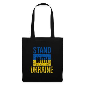 Stand with ukraine grunge - Stoffbeutel - Schwarz - Vorne