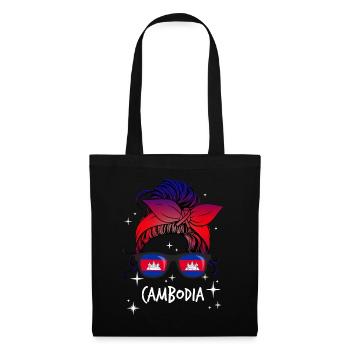 Cambodge - Sac en tissu - noir - Devant