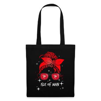 Île de Man - Sac en tissu - noir - Devant