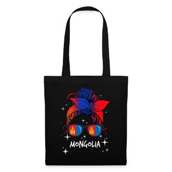 Mongolie - Sac en tissu - noir - Devant