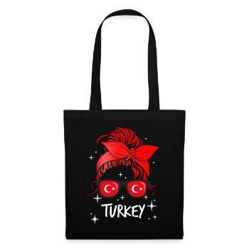 Türkei - Stoffbeutel - Schwarz - Vorne