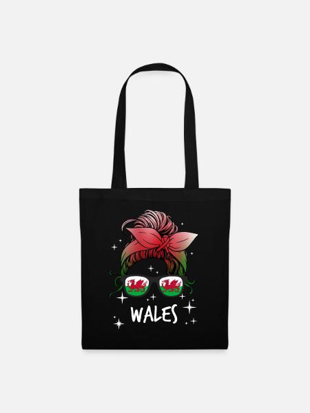 Wales - Stoffbeutel - Schwarz