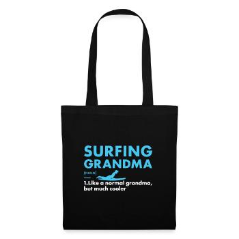 Sport Grandma Surfing - Stoffbeutel - Schwarz - Vorne