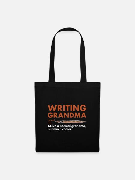 Writer Grandma Definition Writing - Stoffbeutel - Schwarz
