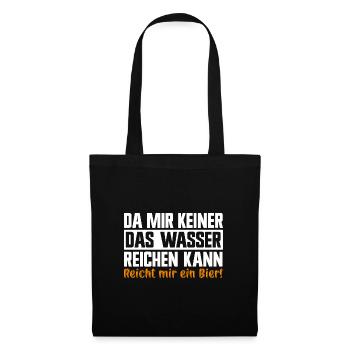 Keiner das Wasser reichen kann reicht mir das Bier - Stoffbeutel - Schwarz - Vorne