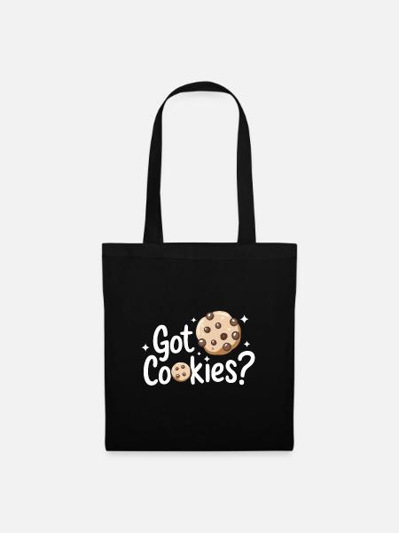 Cookies Cookie Keks Kekse Schokolade - Stoffbeutel - Schwarz