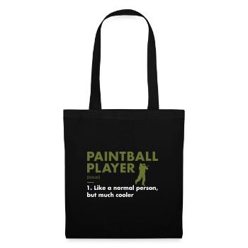 Définition du joueur de sport Paintball - Sac en tissu - noir - Devant