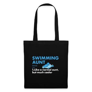 Sport Aunt Swimming - Stoffbeutel - Schwarz - Vorne
