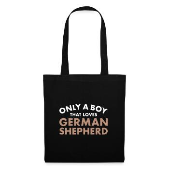 Seulement un garçon qui aime le berger allemand - Sac en tissu - noir - Devant