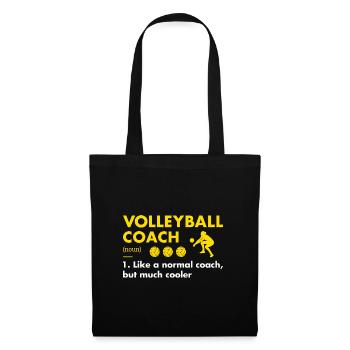 Définition de l’entraîneur sportif Volleyball - Sac en tissu - noir - Devant