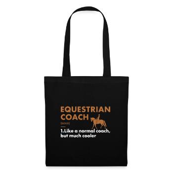 Coach sportif Définition Équitation - Sac en tissu - noir - Devant