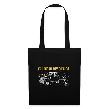 Je serai dans mon bureau Opérateur de dépanneuse - Sac en tissu - noir - Devant
