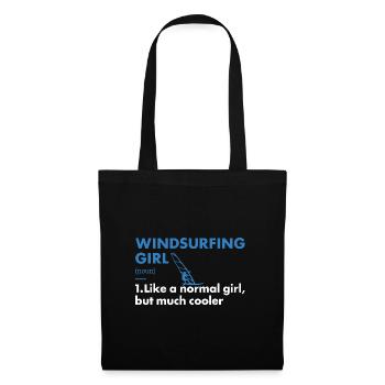 Sport Girl Windsurfing - Tote Bag - black - Front