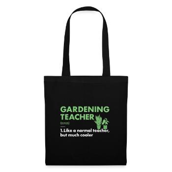 Jardinier Enseignant Définition Jardinage - Sac en tissu - noir - Devant