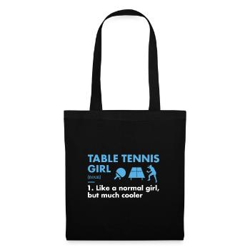 Sport Girl Définition Tennis de Table - Sac en tissu - noir - Devant