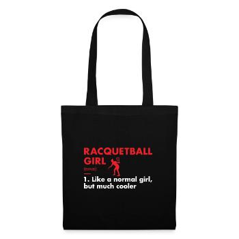 Sport Girl Definition Racquetball - Tote Bag - black - Front