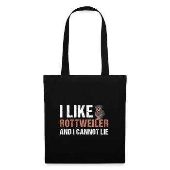 J’aime Rottweiler et je ne peux pas mentir - Sac en tissu - noir - Devant