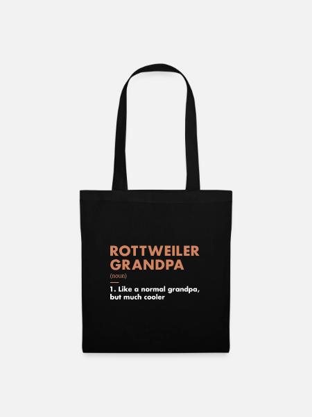Rottweiler Grandpa Definition - Stoffbeutel - Schwarz