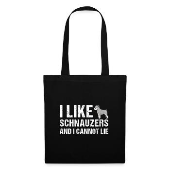 J’aime Schnauzer et je ne peux pas mentir - Sac en tissu - noir - Devant