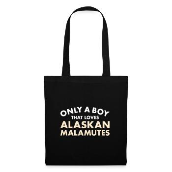 Only A Boy That Loves Alaskan Malamute - Tote Bag - black - Front