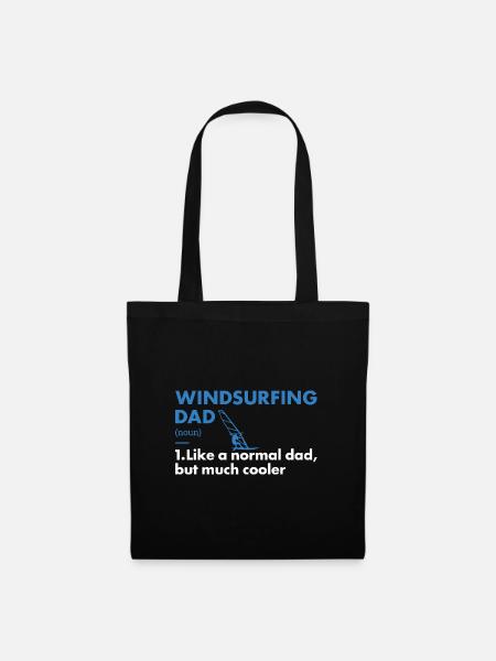 Sport Dad Windsurfing - Stoffbeutel - Schwarz