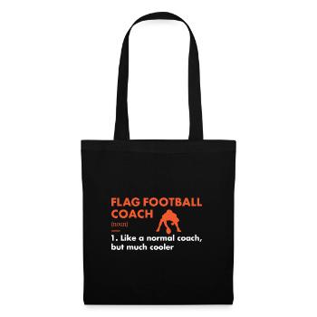 Entraîneur sportif Définition Flag Football - Sac en tissu - noir - Devant