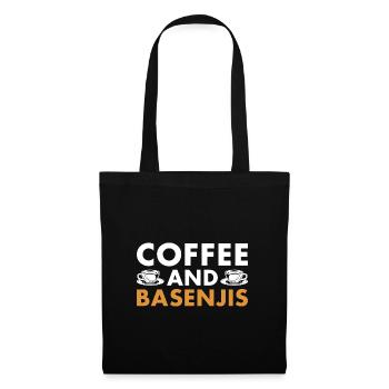 Dog Coffee And Basenji - Tote Bag - black - Front