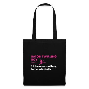Baton Twirler Boy Definition Baton Twirling - Tote Bag - black - Front