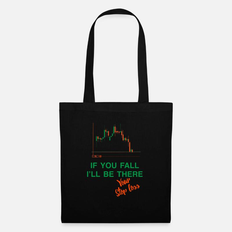Stop loss if you fall - Tote Bag - black