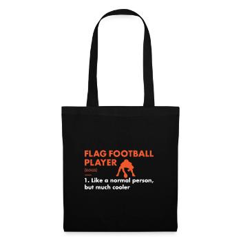 Définition du joueur de sport Flag Football - Sac en tissu - noir - Devant