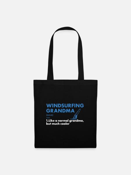 Sport Grandma Windsurfing - Stoffbeutel - Schwarz