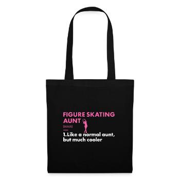 Sport Aunt Figure Skating - Stoffbeutel - Schwarz - Vorne