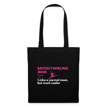 Baton Twirler Mom Definition Baton Twirling - Tote Bag - black - Front