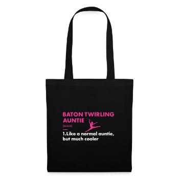 Baton Twirler Auntie Definition Baton Twirling - Tote Bag - black - Front