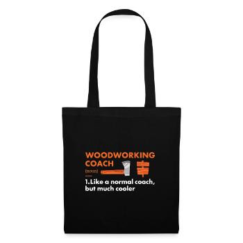 Définition du Menuisier Travail du bois - Sac en tissu - noir - Devant