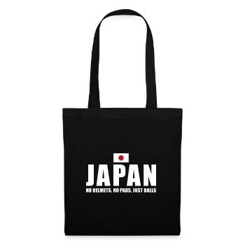 No Helmets No Pads Just Balls Japan Rugby - Stoffbeutel - Schwarz - Vorne