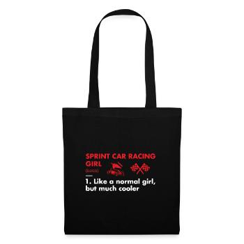 Sport Girl Definition Sprint Car Racing - Sac en tissu - noir - Devant