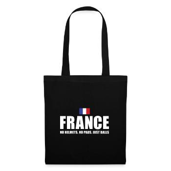 France Pas de casques pas de coussinets juste des ballons France Rugby - Sac en tissu - noir - Devant