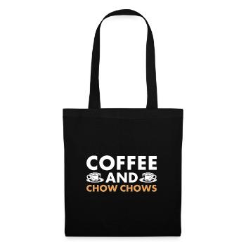 Café et Chow Chow - Sac en tissu - noir - Devant