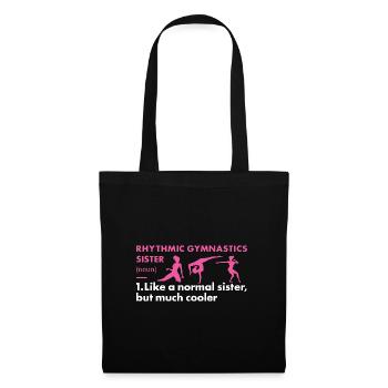 Gymnast Sister Definition Rhythmic Gymnastics - Stoffbeutel - Schwarz - Vorne